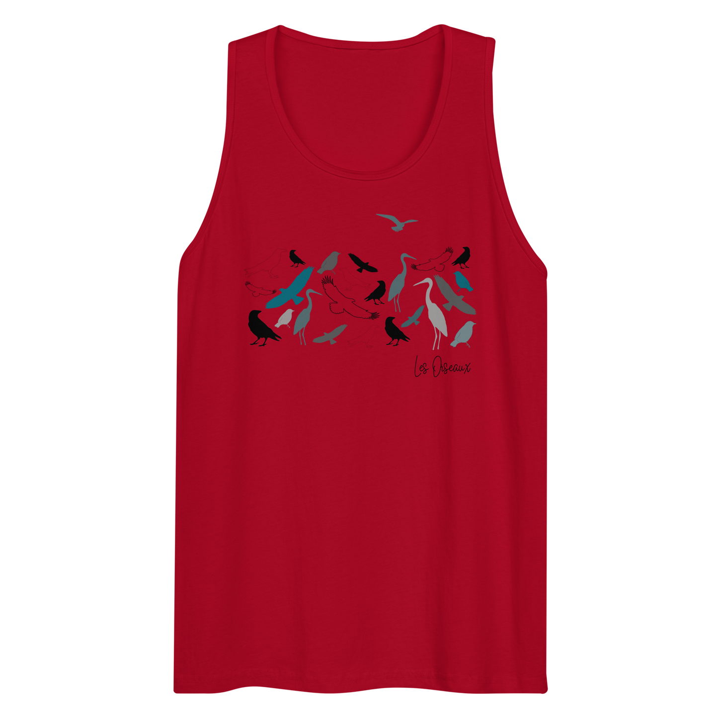 Quelque Chose: Les Oiseaux - Men's Premium Tank Top | Cotton Heritage
