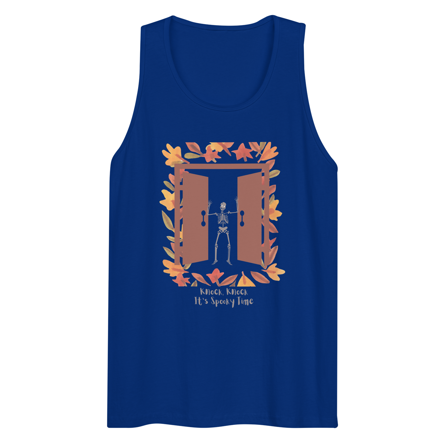 Knock, Knock ... It's Spooky Time - Men's Premium Tank Top | Cotton Heritage