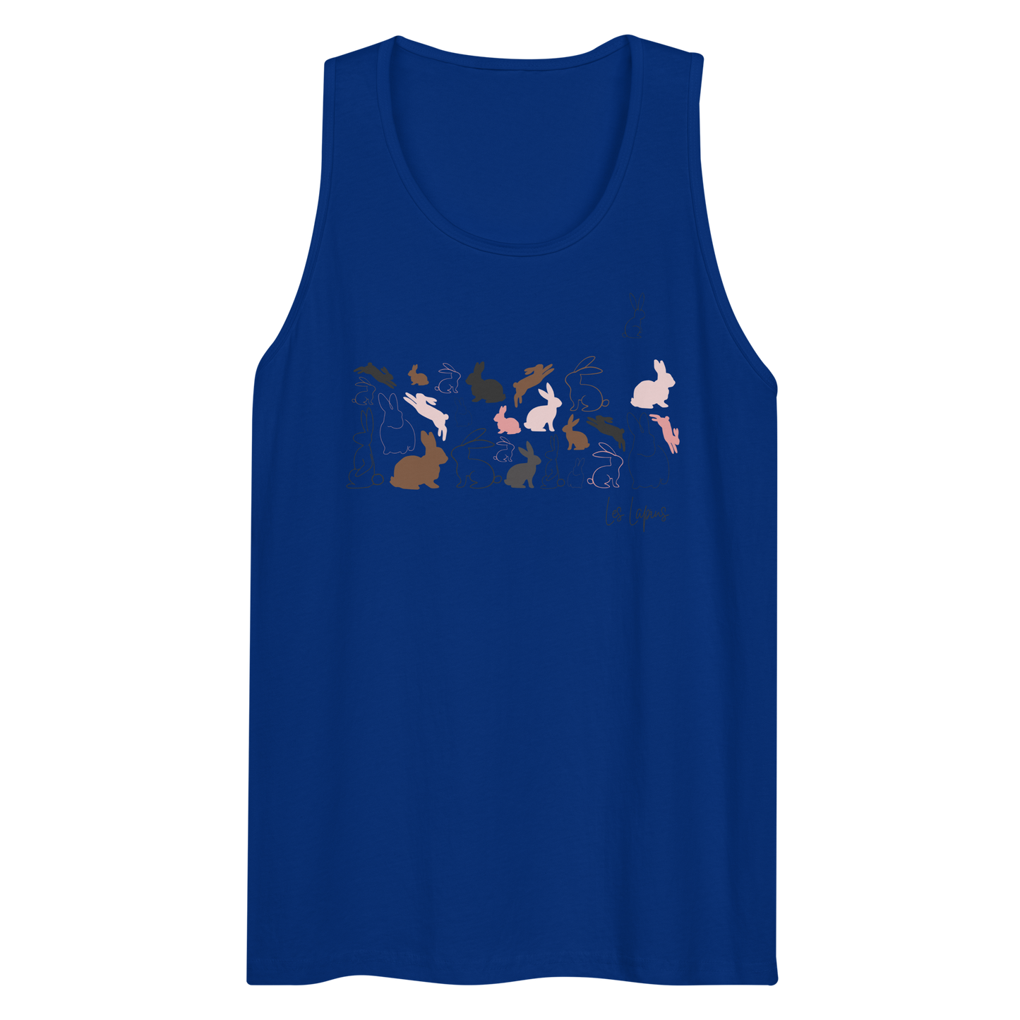 Quelque Chose: Les Lapins - Men's Premium Tank Top | Cotton Heritage