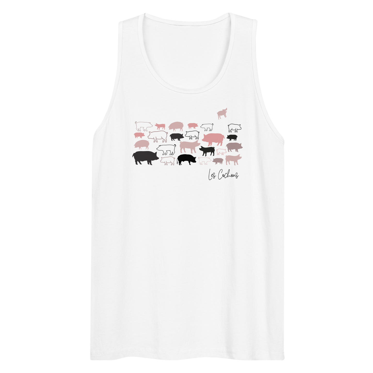 Quelque Chose: Les Cochons - Men's Premium Tank Top | Cotton Heritage