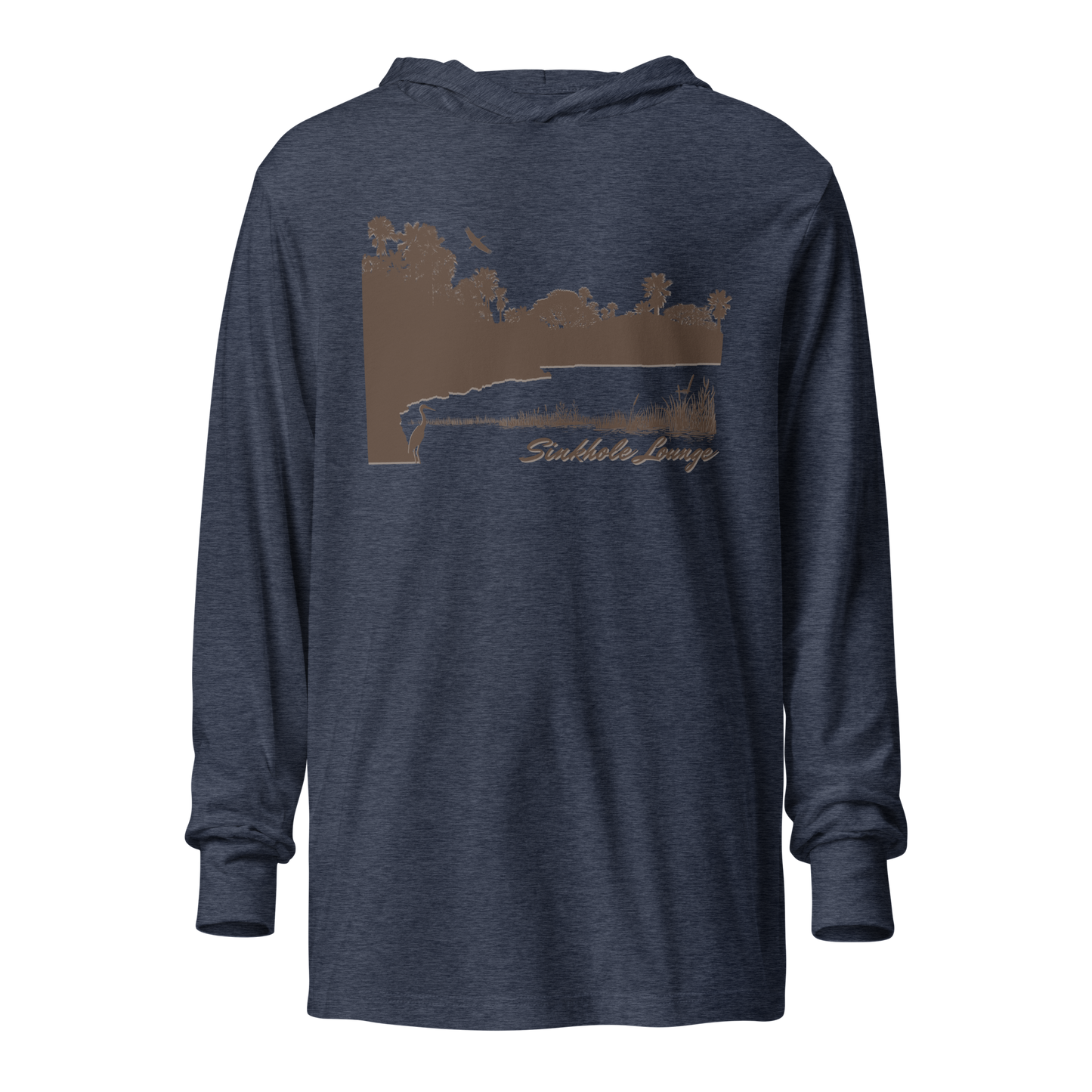 Sinkhole Lounge - Unisex Hooded Long Sleeve Tee | Bella + Canvas