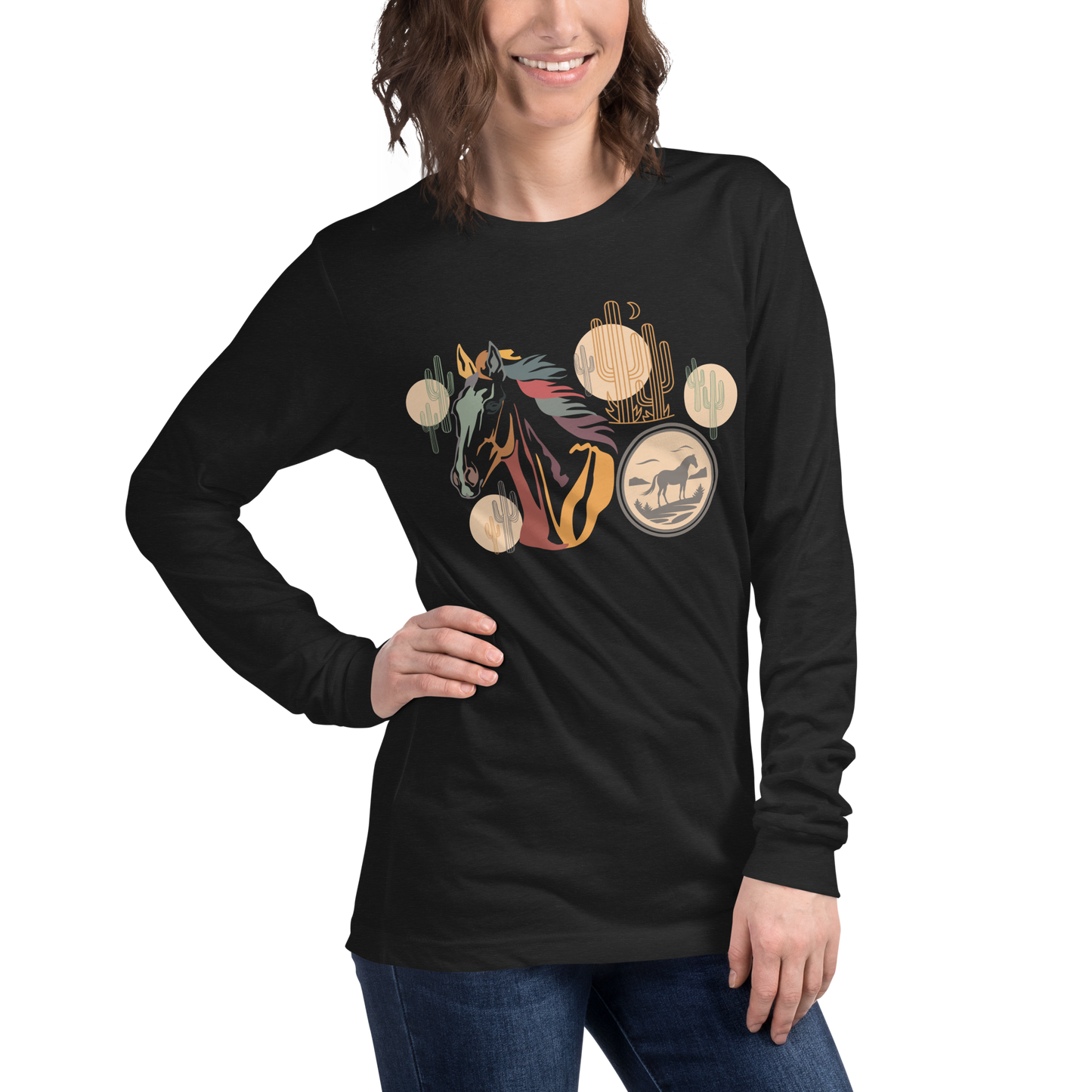 Horse Head - Unisex Long Sleeve Tee | Bella + Canvas