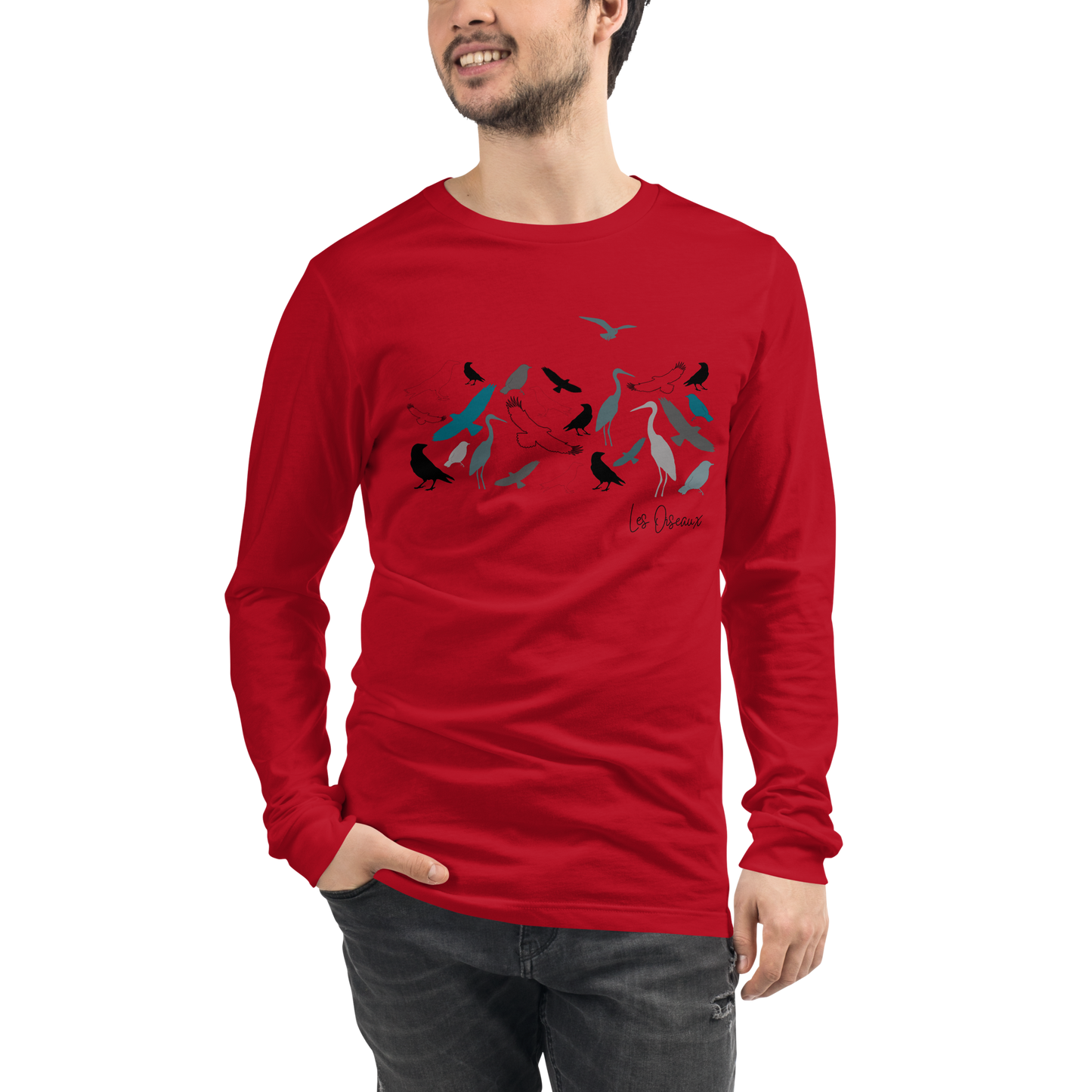 Quelque Chose: Les Oiseaux - Unisex Long Sleeve Tee | Bella + Canvas
