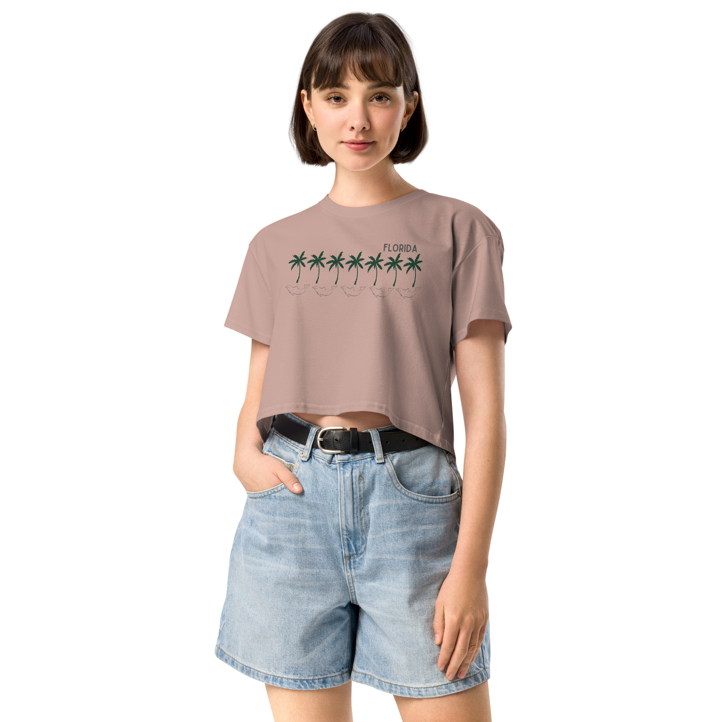 Florida Dolphin Palms - Women's Crop Top | AS Colour
