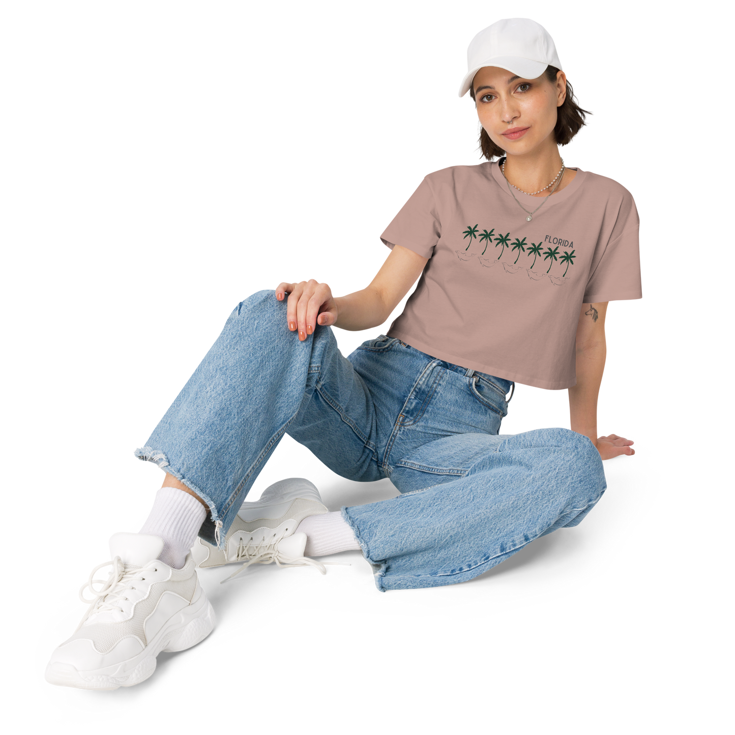 Florida Dolphin Palms - Women's Crop Top | AS Colour