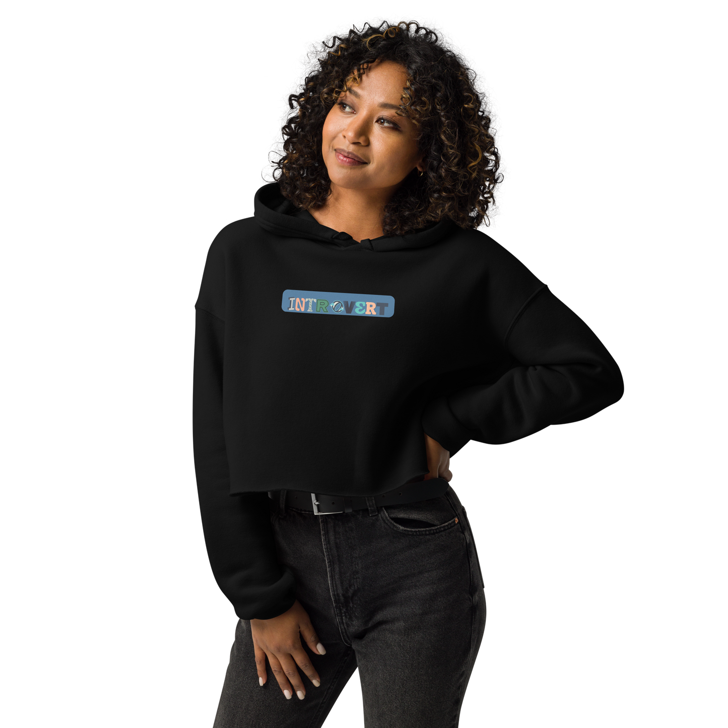 Introvert - Women's Cropped Hoodie | Bella + Canvas