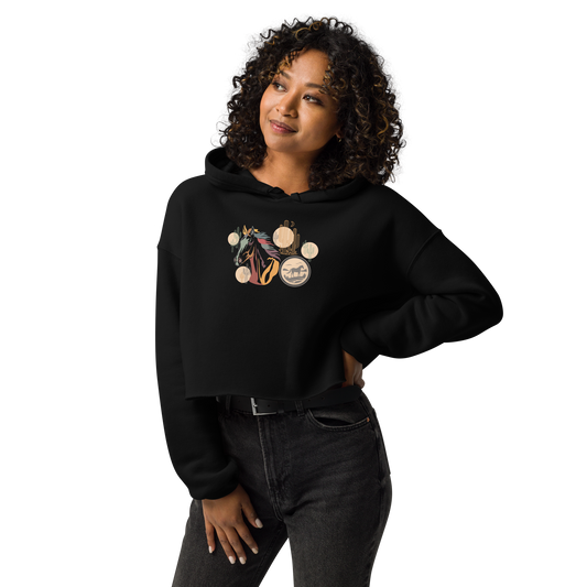 Horse Head - Women's Cropped Hoodie | Bella + Canvas