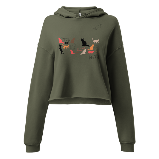 Quelque Chose: Les Chats - Women's Cropped Hoodie | Bella + Canvas