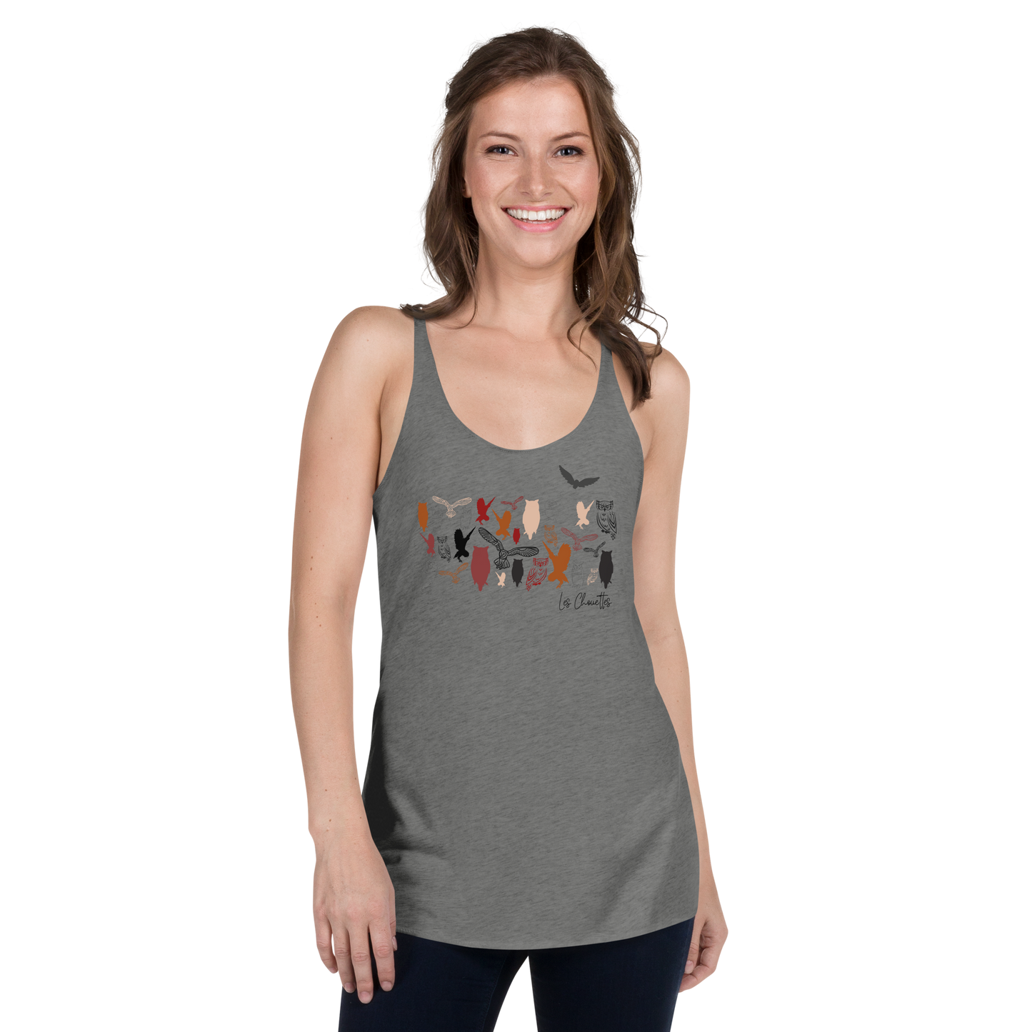 Quelque Chose: Les Chouettes - Women's Racerback Tank Top | Next Level