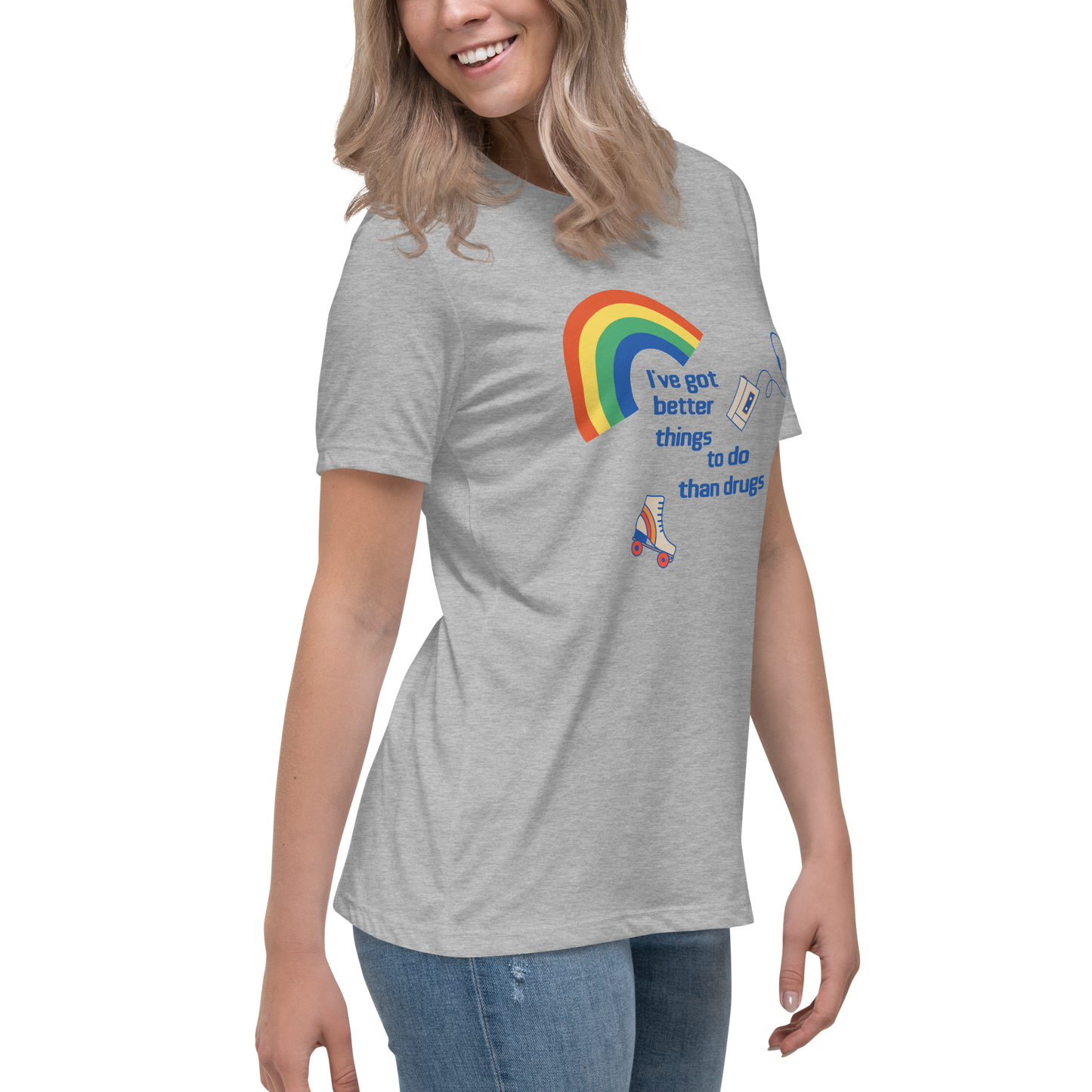 Better Than Drugs: Roller Skating - Women's Relaxed T-Shirt | Bella + Canvas