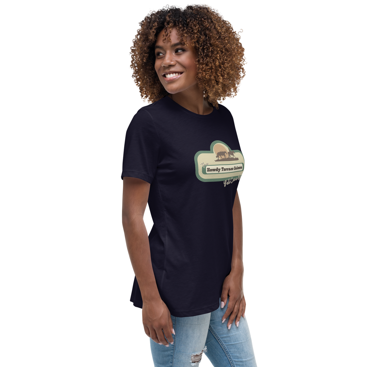 Howdy Terrace Saloon - Women's Relaxed T-Shirt | Bella + Canvas