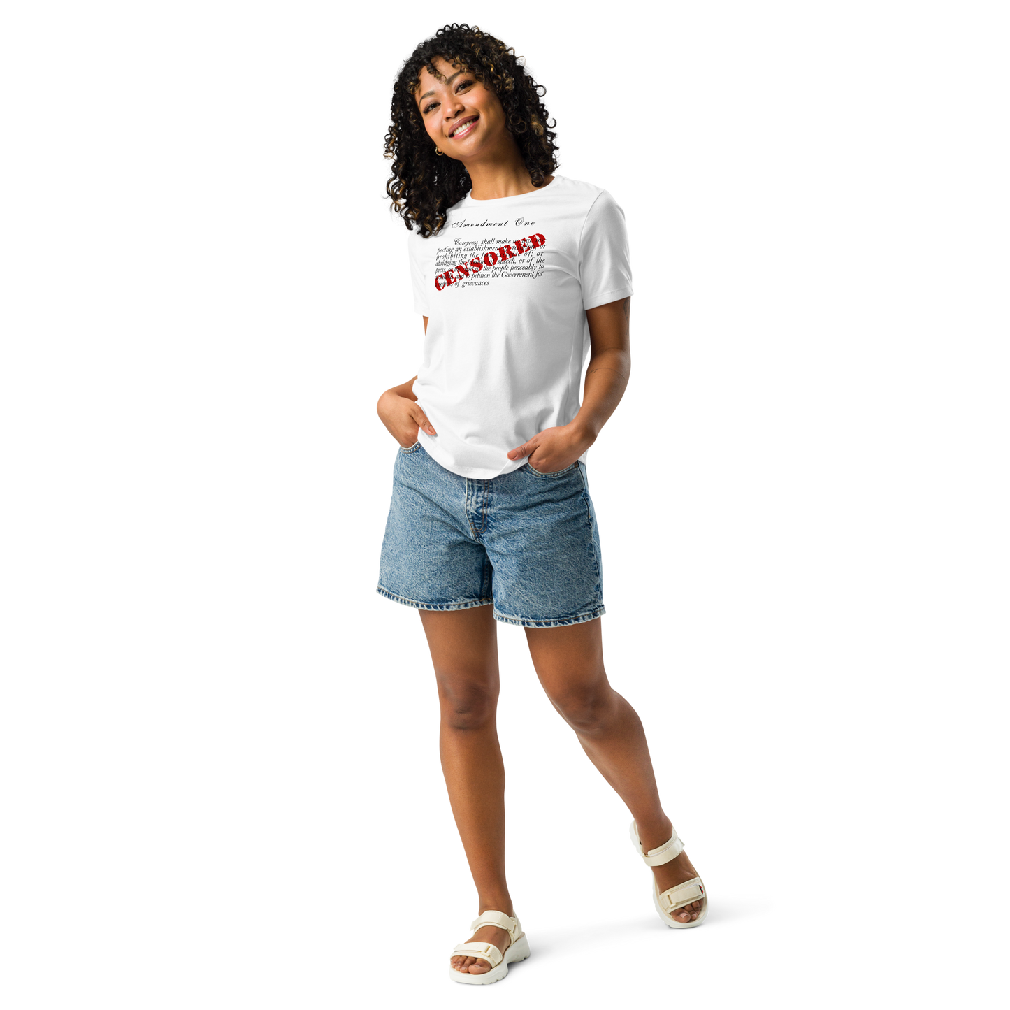 Amendment One CENSORED - Women's Relaxed T-Shirt | Bella + Canvas