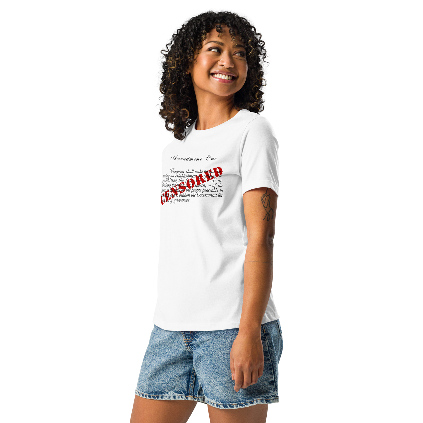 Amendment One CENSORED - Women's Relaxed T-Shirt | Bella + Canvas